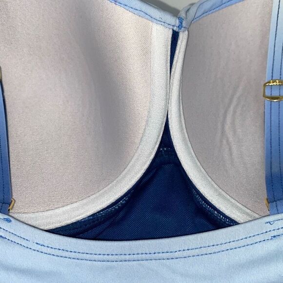 Bleu Rod Beattie 10 Hola Shirred Bandeau Ombre‎ One-Piece Swimsuit Blue - Picture 10 of 12